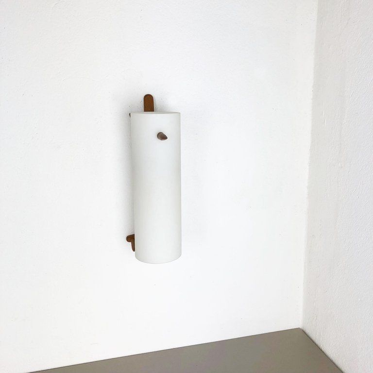 Teak And Glass Wall Sconces Light By Uno & östen Kristiansson For Luxus, Sweden photo 1070.0