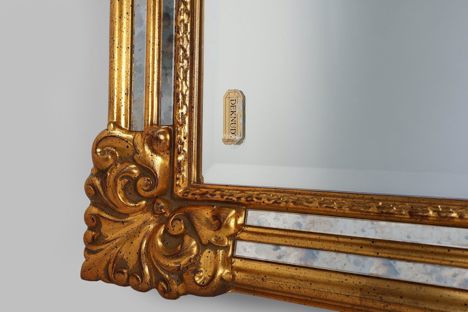 Large 20th Century Baroque Wall Mirror From Deknudt, Belgium, 1950s photo furniture