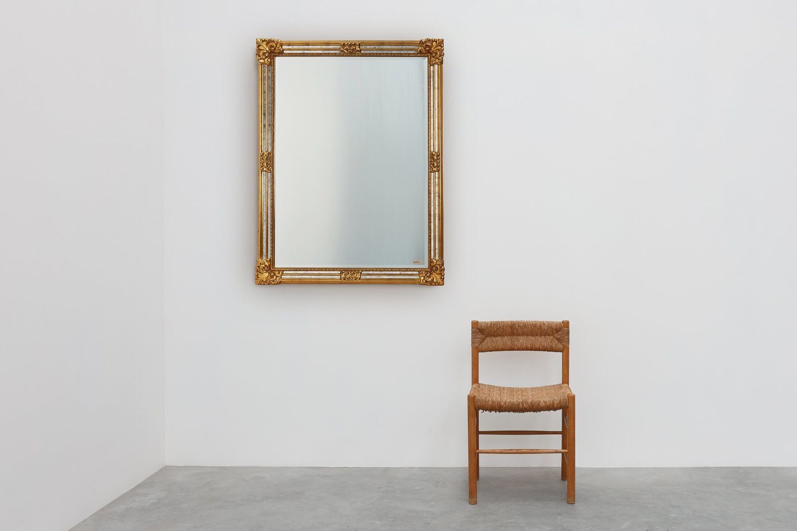 Large 20th Century Baroque Wall Mirror From Deknudt, Belgium, 1950s photo Home Decor
