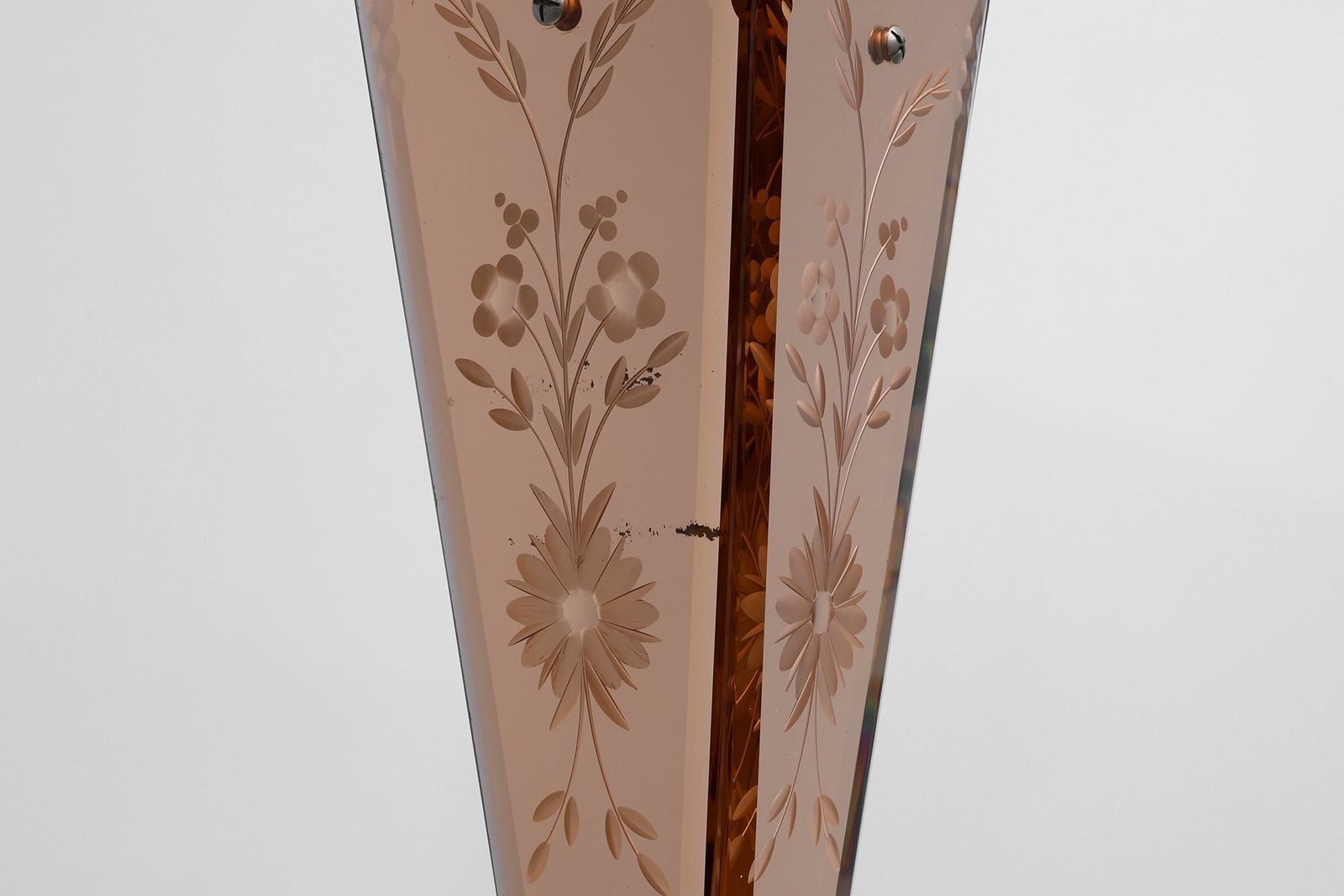 Art Deco Vase In Glass, Mirrored Glass And Wood, France, 1920s photo Home Decor