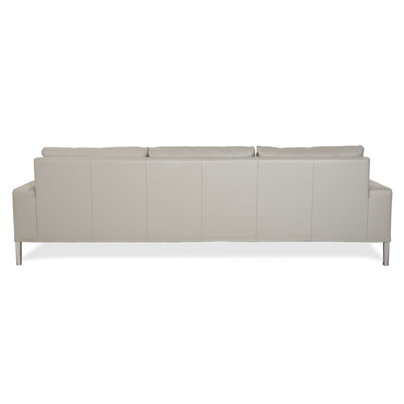 Mobilier Canapé FSM Clarus 3 places en cuir gris pebble, fonction manuelle photo