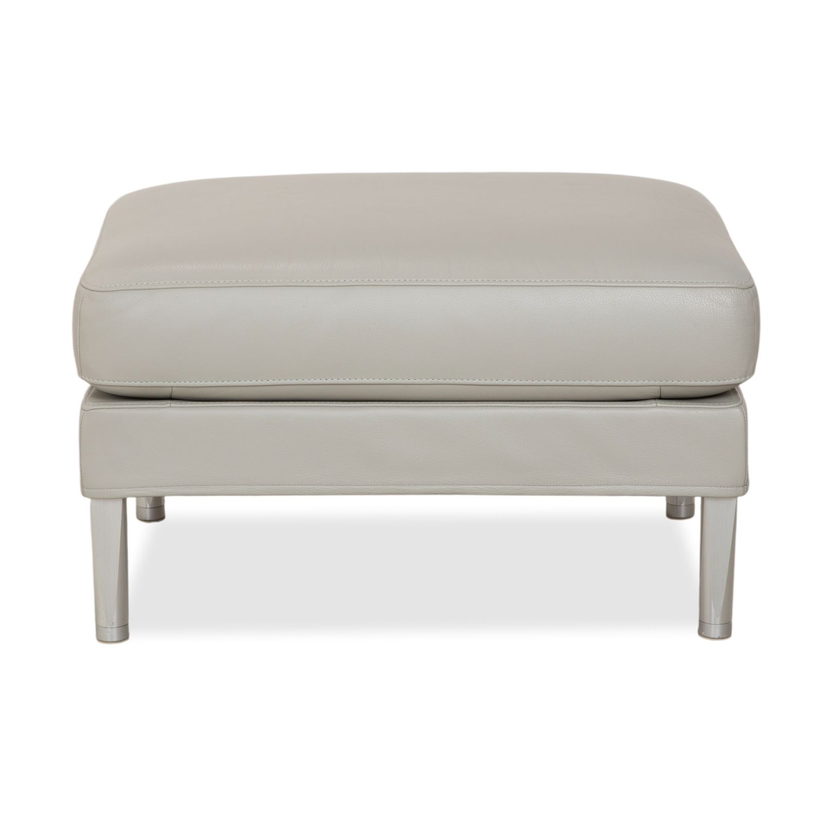 Tabouret Fsm Clarus en cuir gris pebble photo vintage
