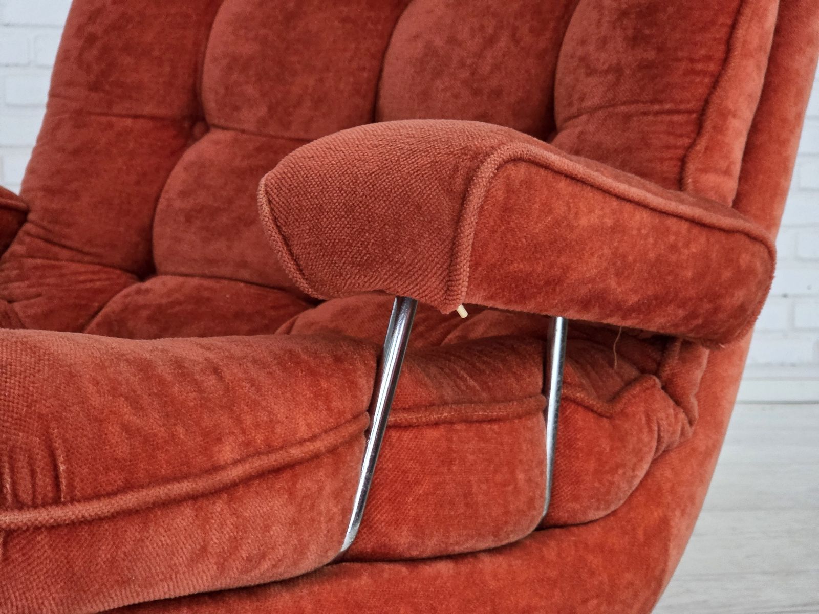 photo for sale 1970s, Swedish Swivel Armchair By Ulferts Möbler, Furniture Velour.