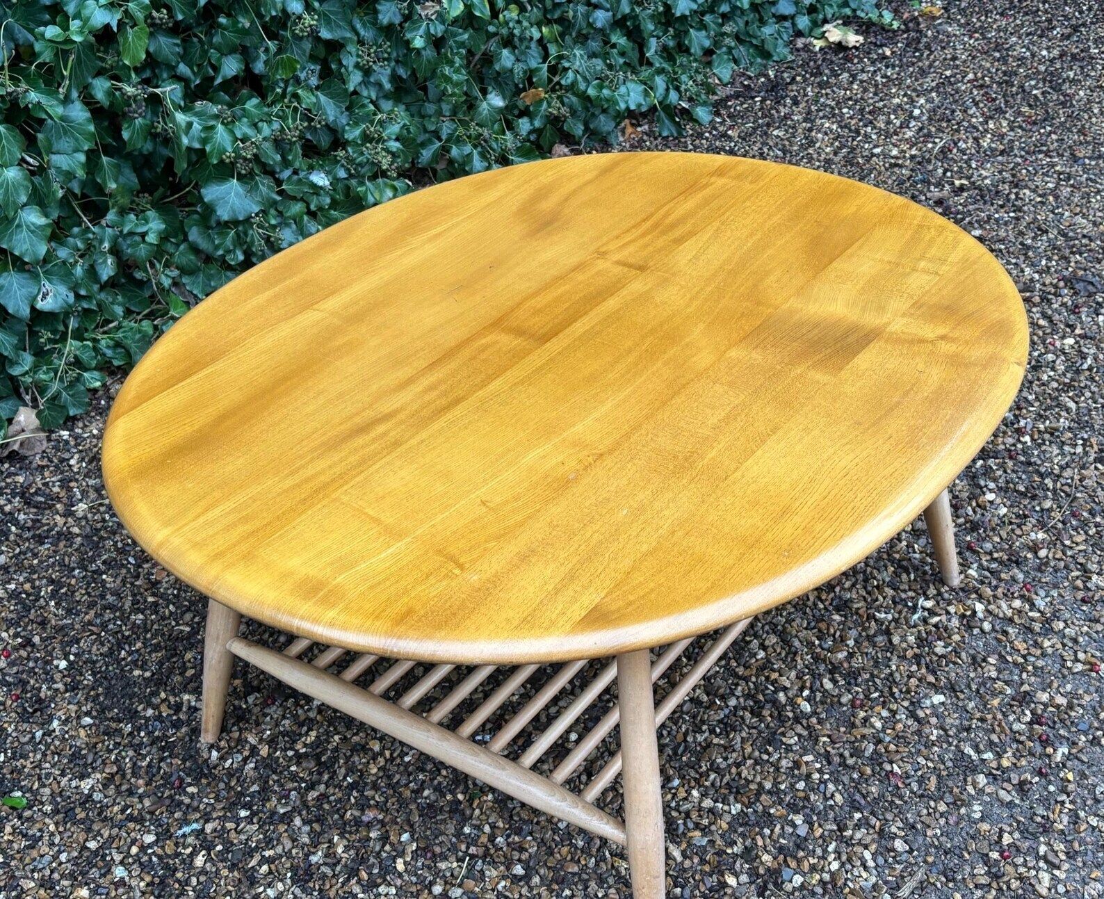 Vintage Ercol Model 454 Oval Coffee Table photo vintage