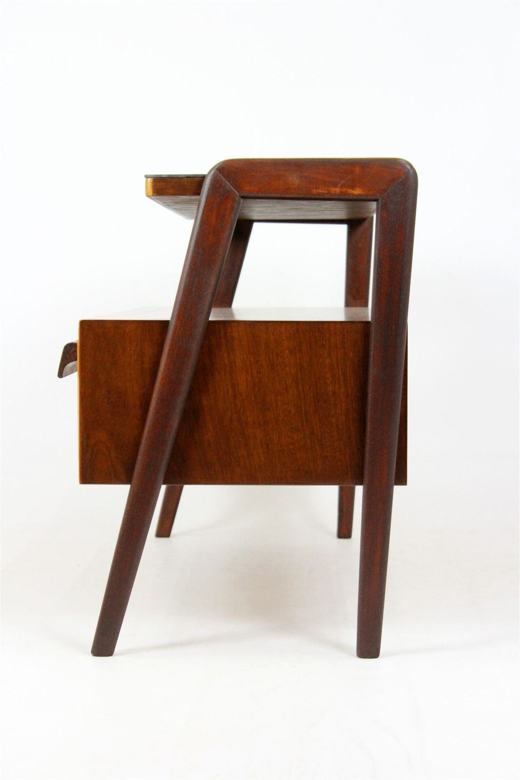 Czech Mid Century Jitona Mahogany Nightstands Bedroom Set, Fully Restored 1960s photo Furniture