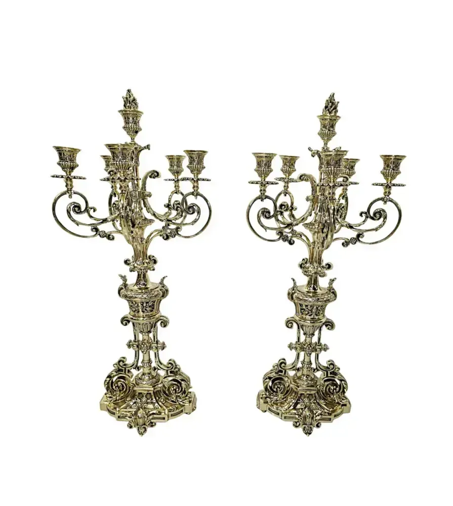 A Very Rare Large 19th Century French Bronze Clock Garniture Set Fully Restored And Polished photo 14317.4159