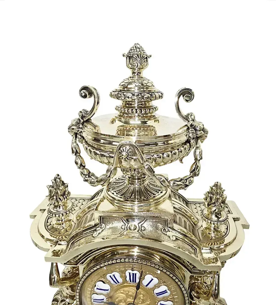 A Very Rare Large 19th Century French Bronze Clock Garniture Set Fully Restored And Polished photo buy