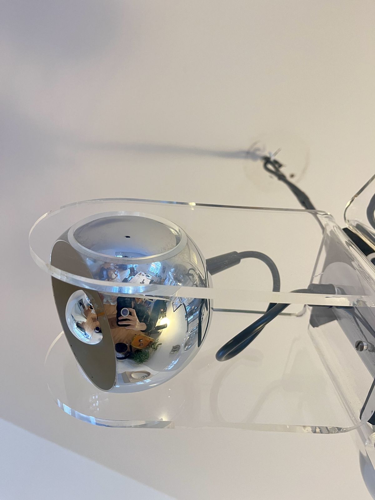 Vintage Chrome & Acrylic Pendant Lamp In The Style Of Gino Sarfatti, Space Age, Italy, 1970s photo 304.0