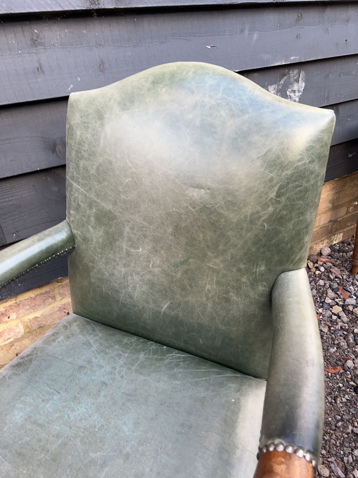 Mahogany Gainsborough Open Arm Desk  Chair In George III Style photo vinterior