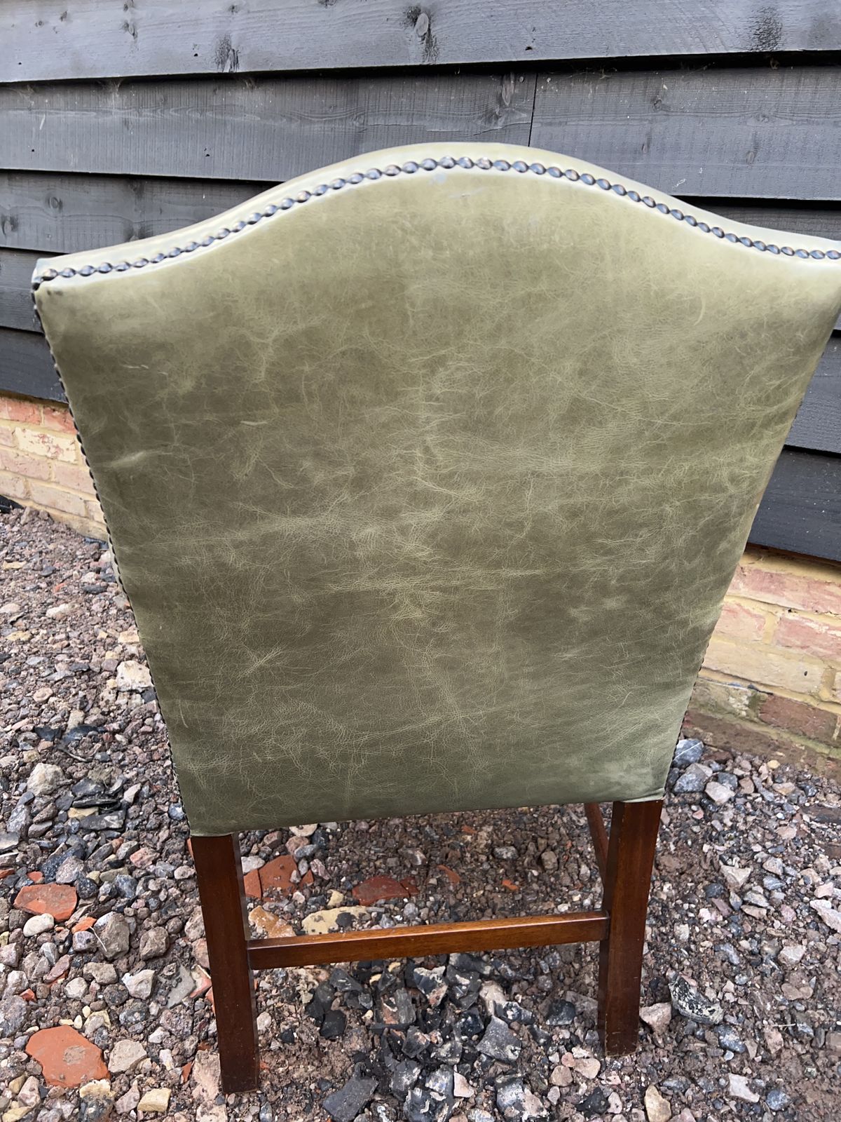 Mahogany Gainsborough Open Arm Desk  Chair In George III Style photo vintage