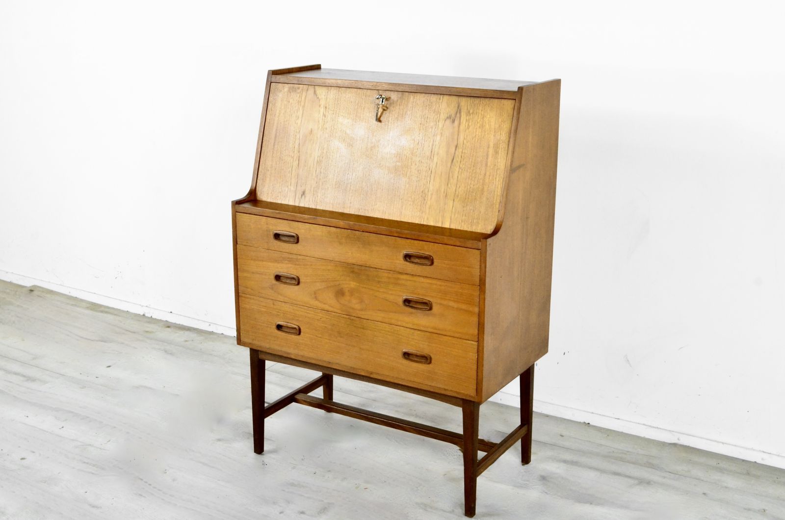 photo furniture Midcentury Danish Teak Bureau / Cabinet / Desk By Bornholm Mobler. Vintage Modern / Retro Style.