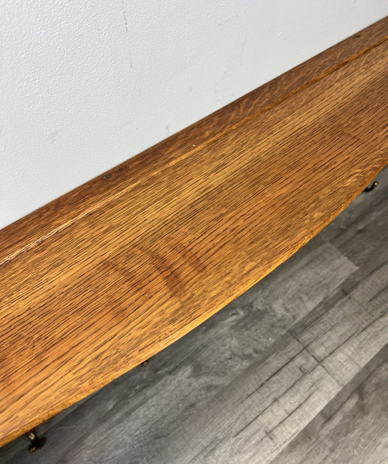 photo for sale French Vintage Style Coat Rack Oak 6 Hooks Ornate Wall Shelf Coat Lot 4694