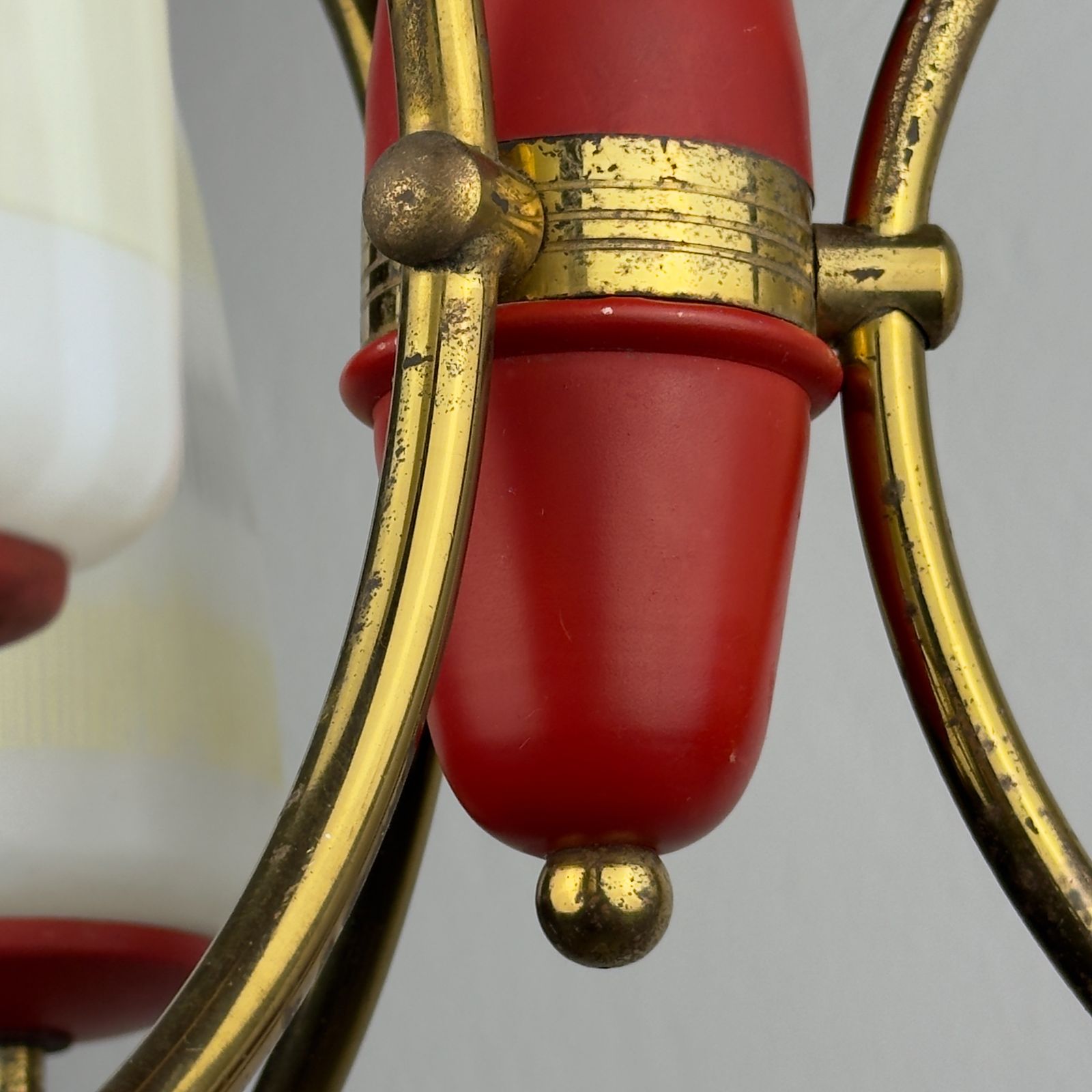 Mid Century Stilnovo Chandelier, Italy 1940 50s photo 590.0