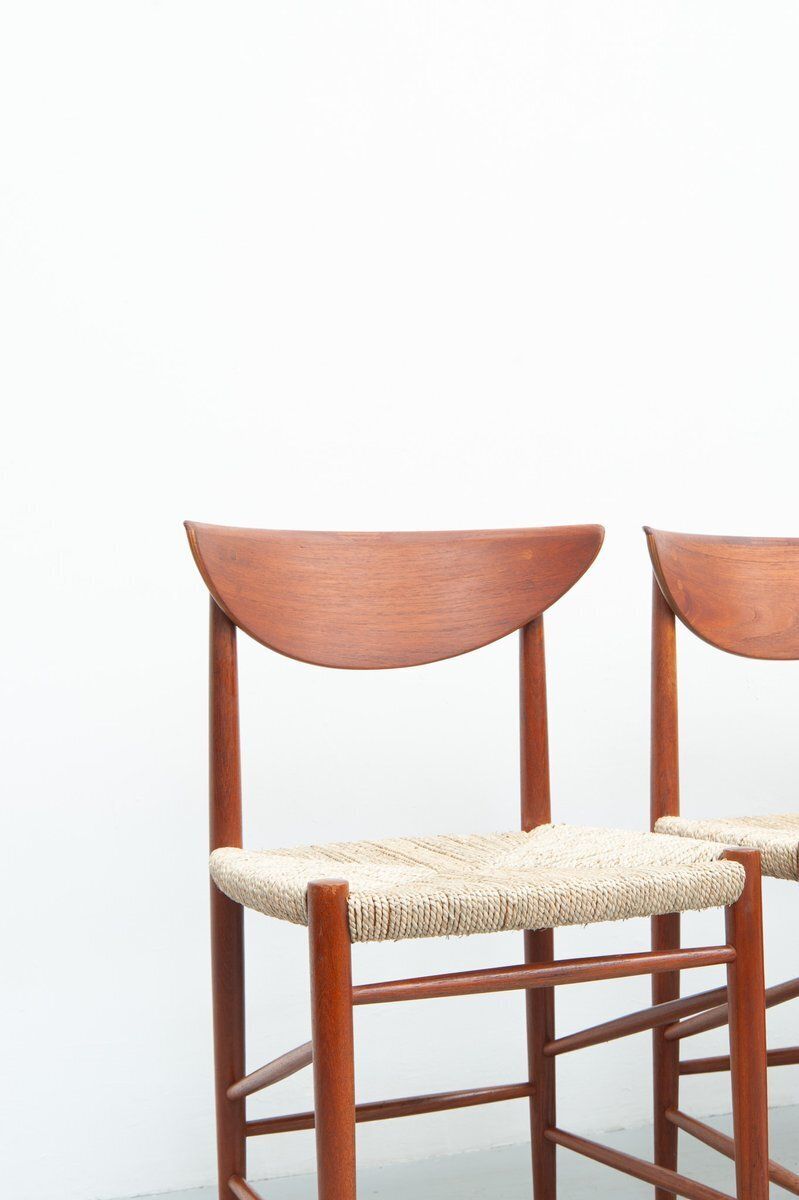 photo vintage Vintage Teak Dining Chairs By Peter Hvidt And Orla Mølgaard Nielsen For Søborg Møbelfabrik, 1950s, Set Of 4