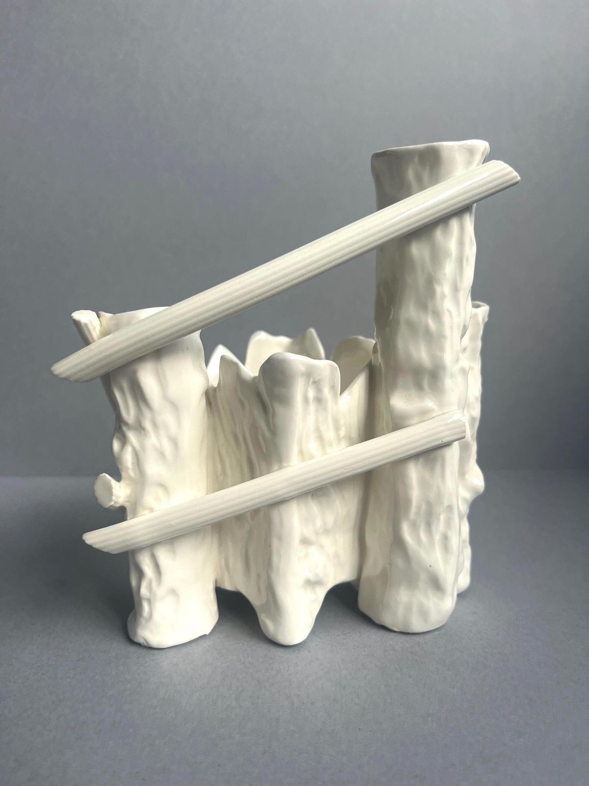 Antique Faux Bois Posy Vase, 1960s photo vinterior