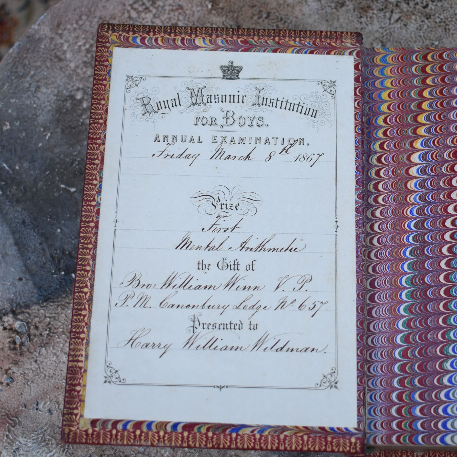 Antique 1854 Cambell's Poetical Works Royal Masonic Prize Giving Leather Book photo Home Decor