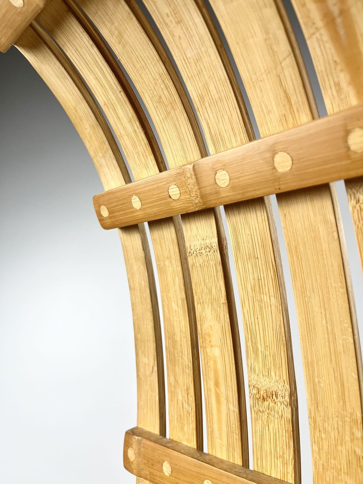 photo furniture Sculptural Pair Of Bent Bamboo Chairs, Norwegian 1970s