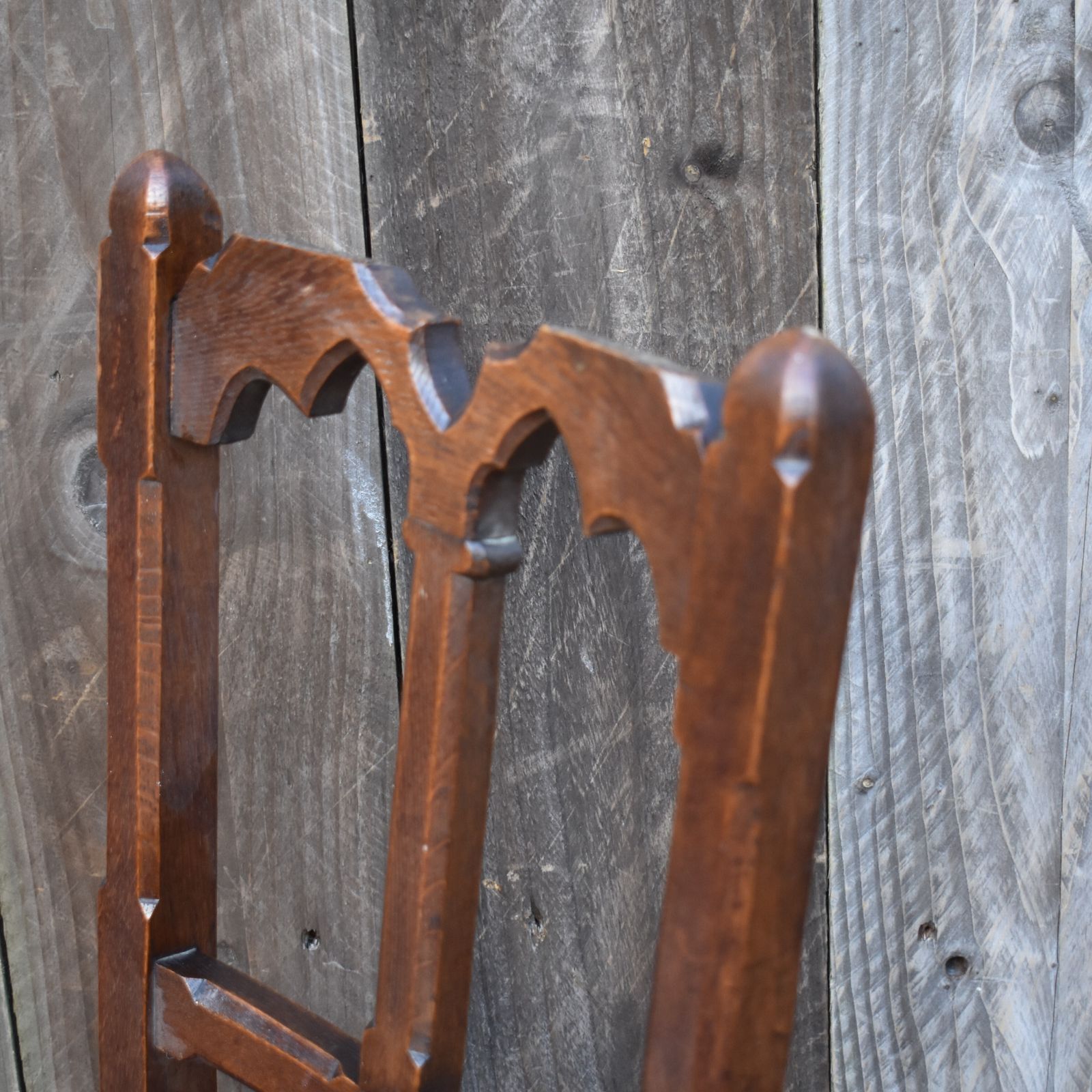 photo for sale Antique Perkins Neale & Stockwell Of Leicester Oak Gothic Chapel Church Chair