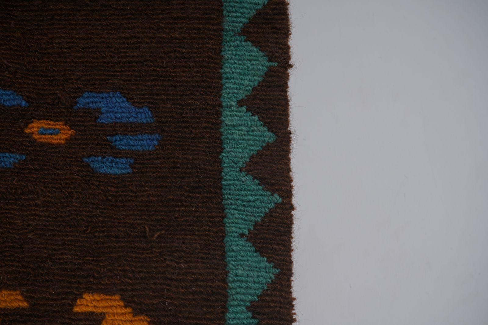 Textiles 1970s Vintage Mohair Tulu Rug 3'9'' X 4'6'' photo