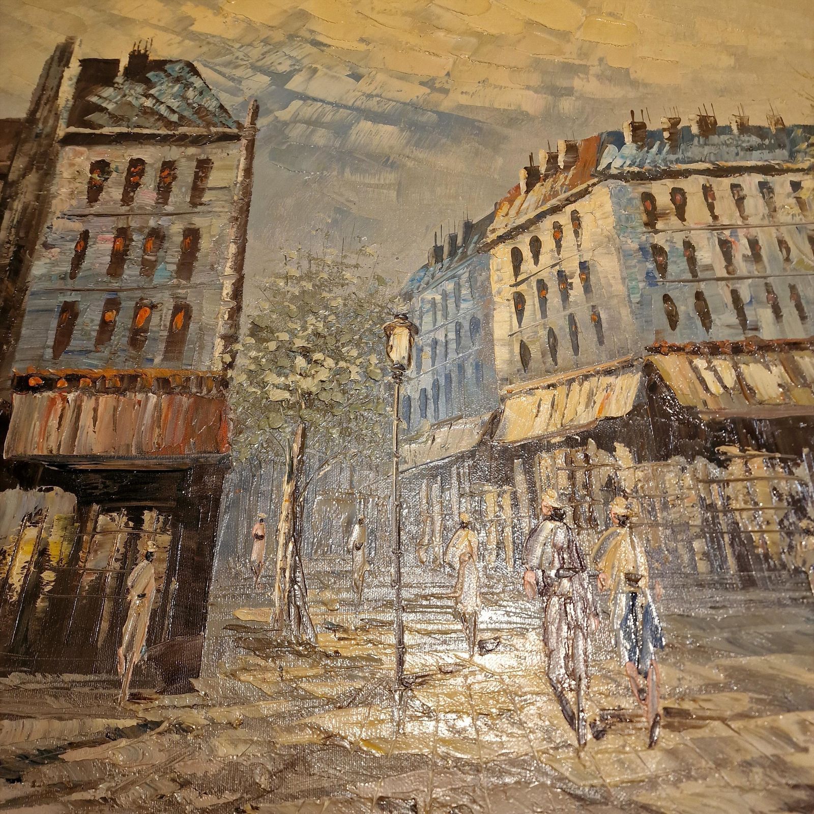 Caroline Burnett, Parisian Street Scene – Oil On Canvas – Signed & Framed photo furniture