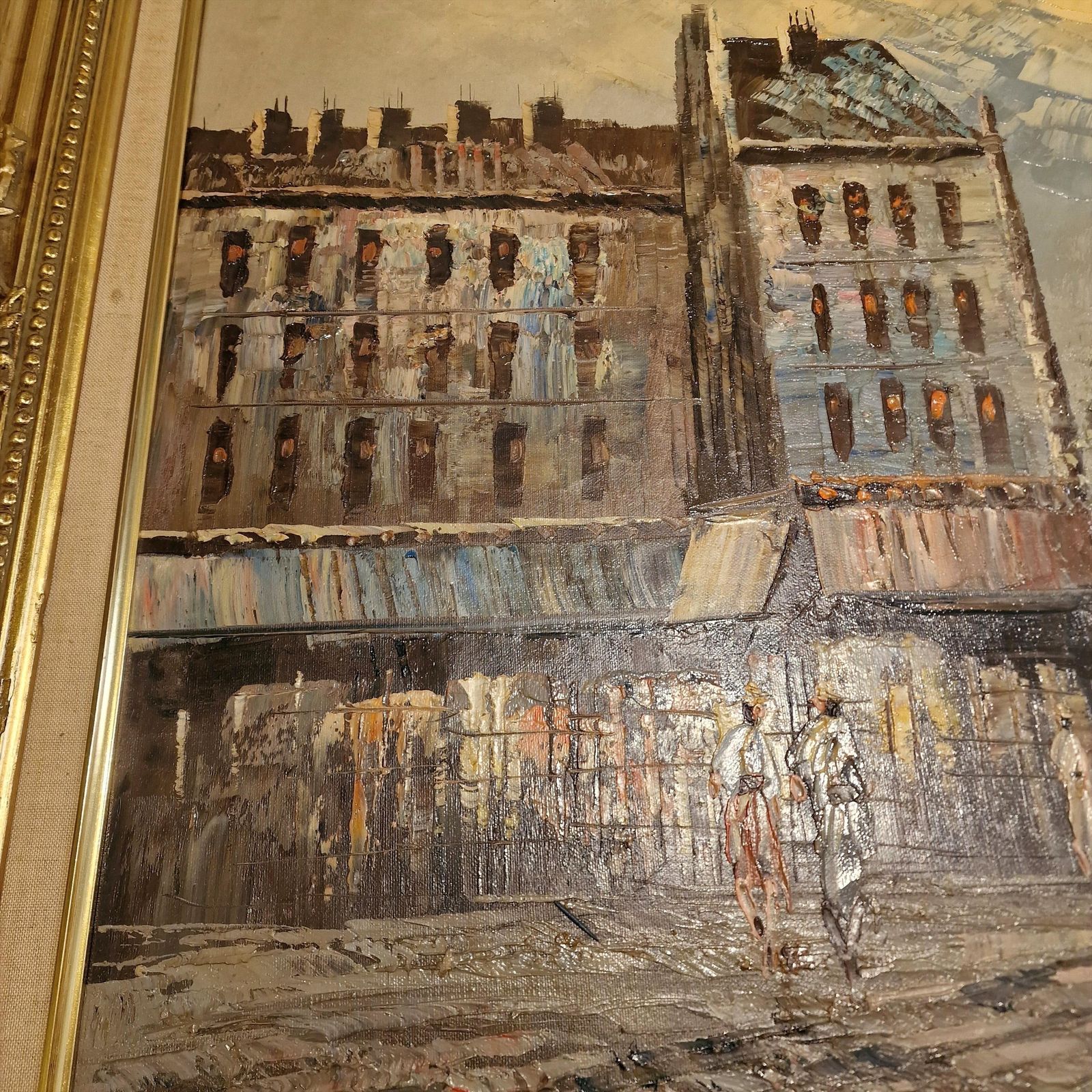 Caroline Burnett, Parisian Street Scene – Oil On Canvas – Signed & Framed photo for sale