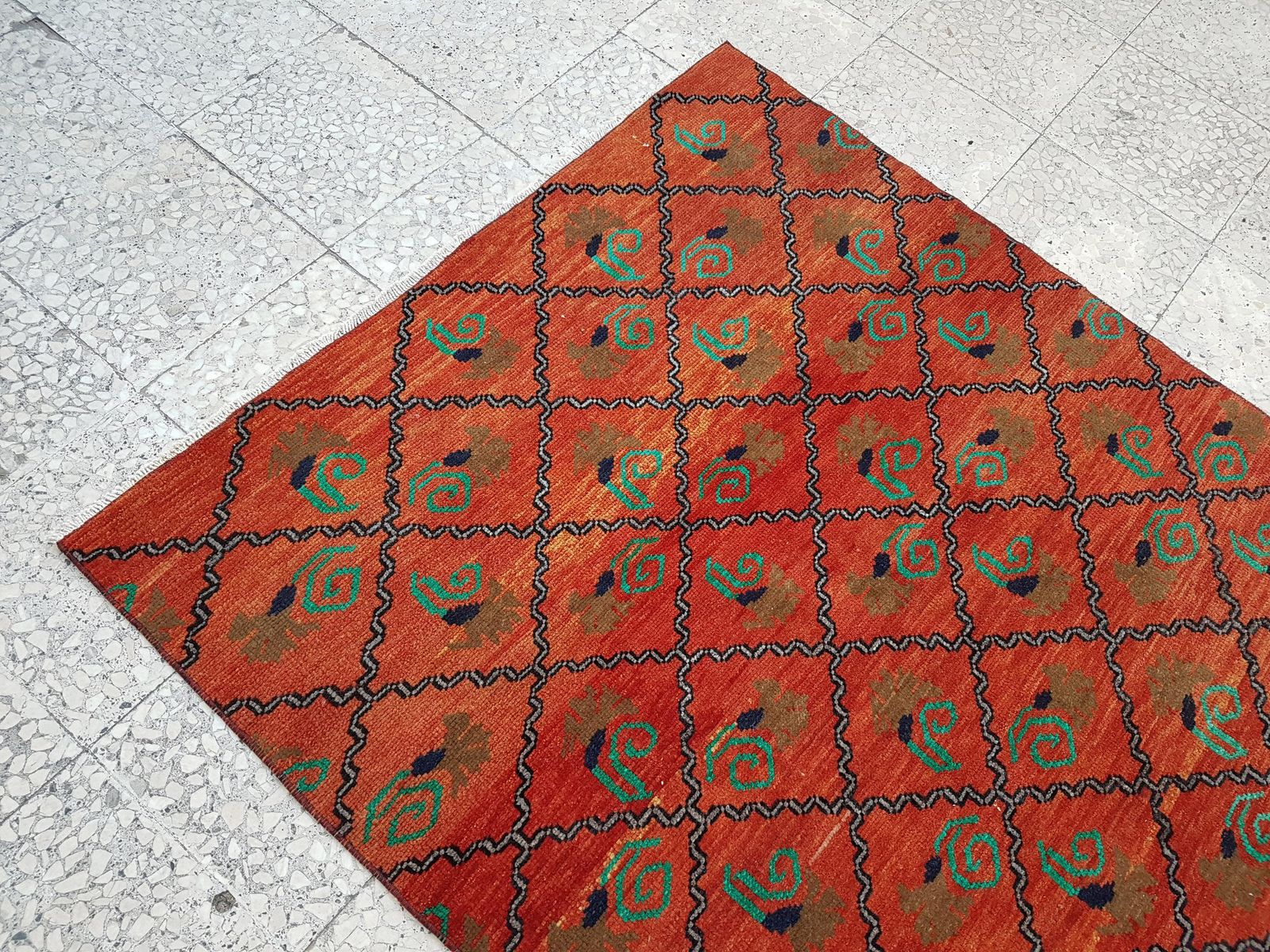 1960s Turkish Oushak Wide Rug   Red Carpet 3'10" X 10' photo vinterior