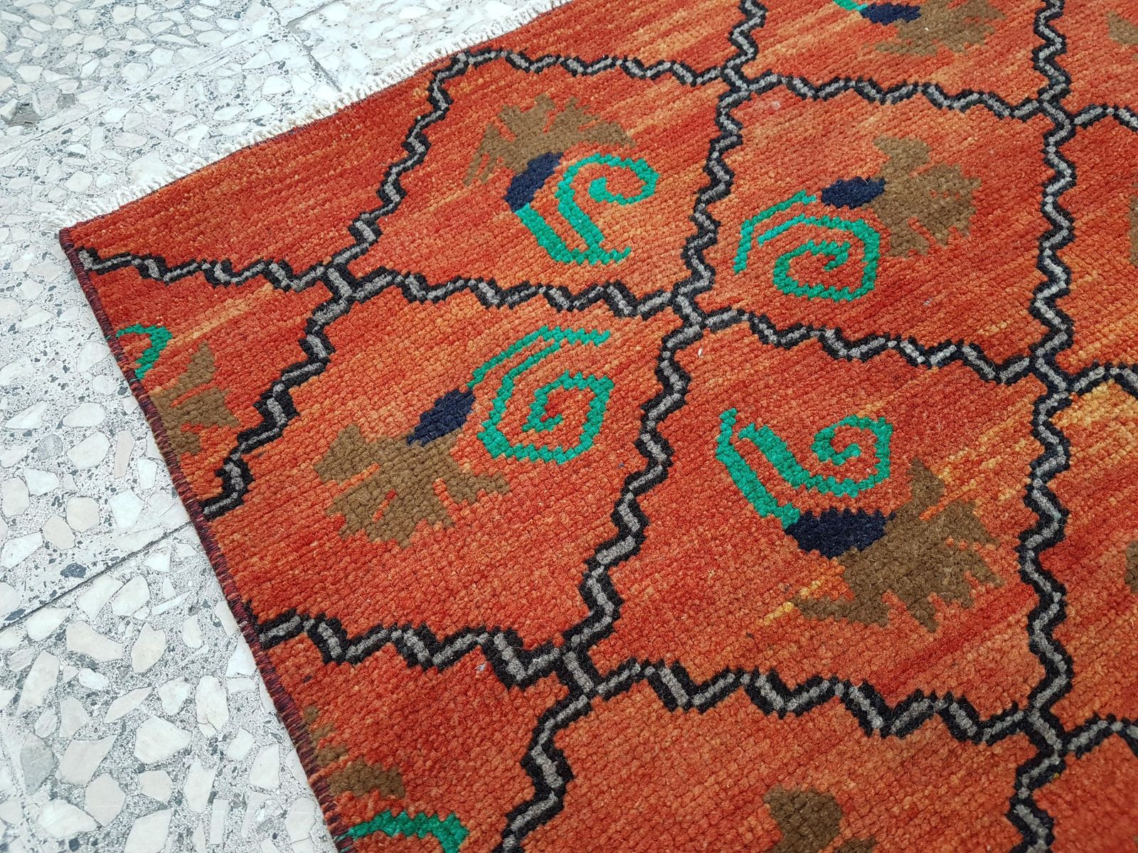 1960s Turkish Oushak Wide Rug   Red Carpet 3'10" X 10' photo buy