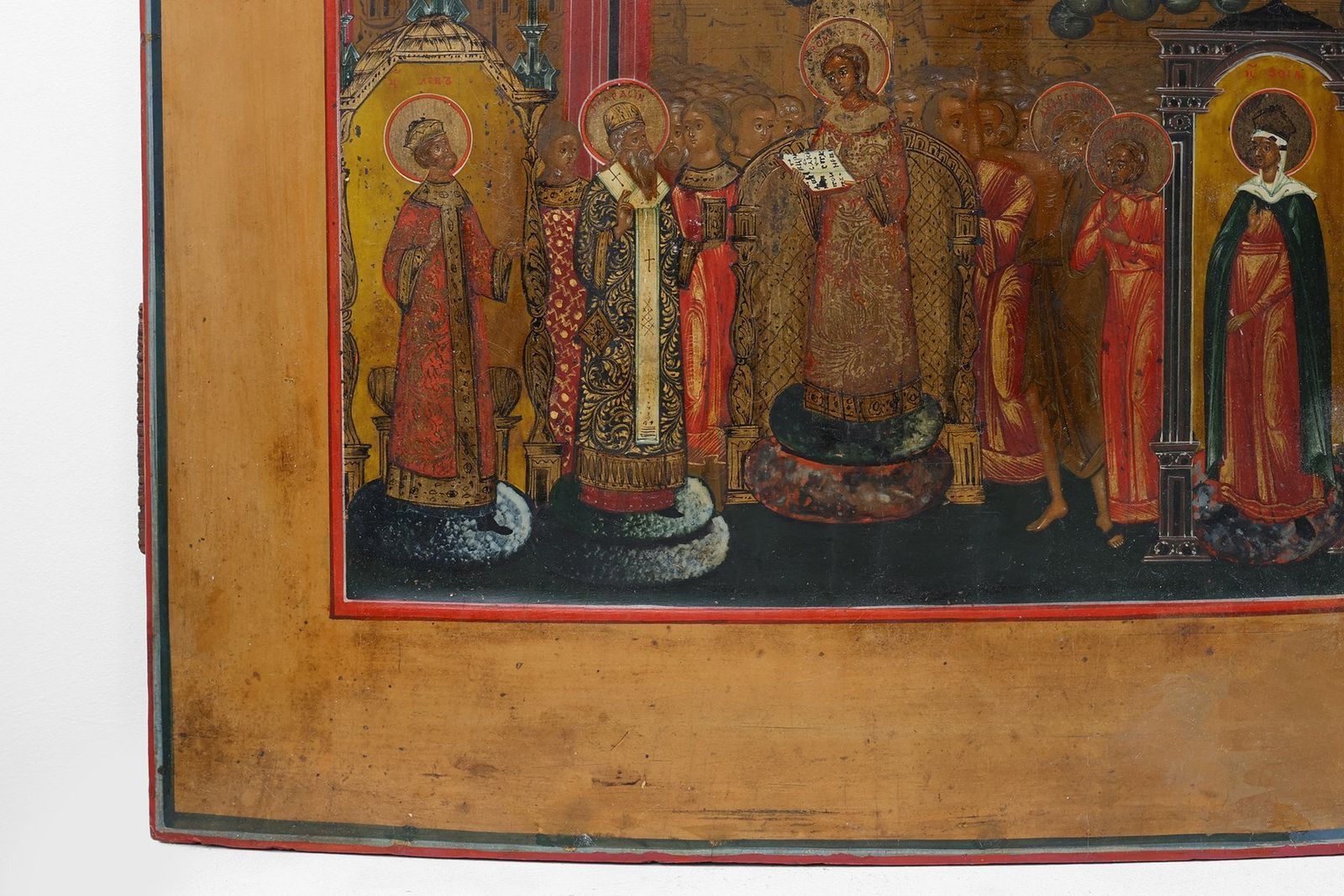 Icon Depicting Intercession Of The Theotokos, 1900, Tempera On Wood photo buy