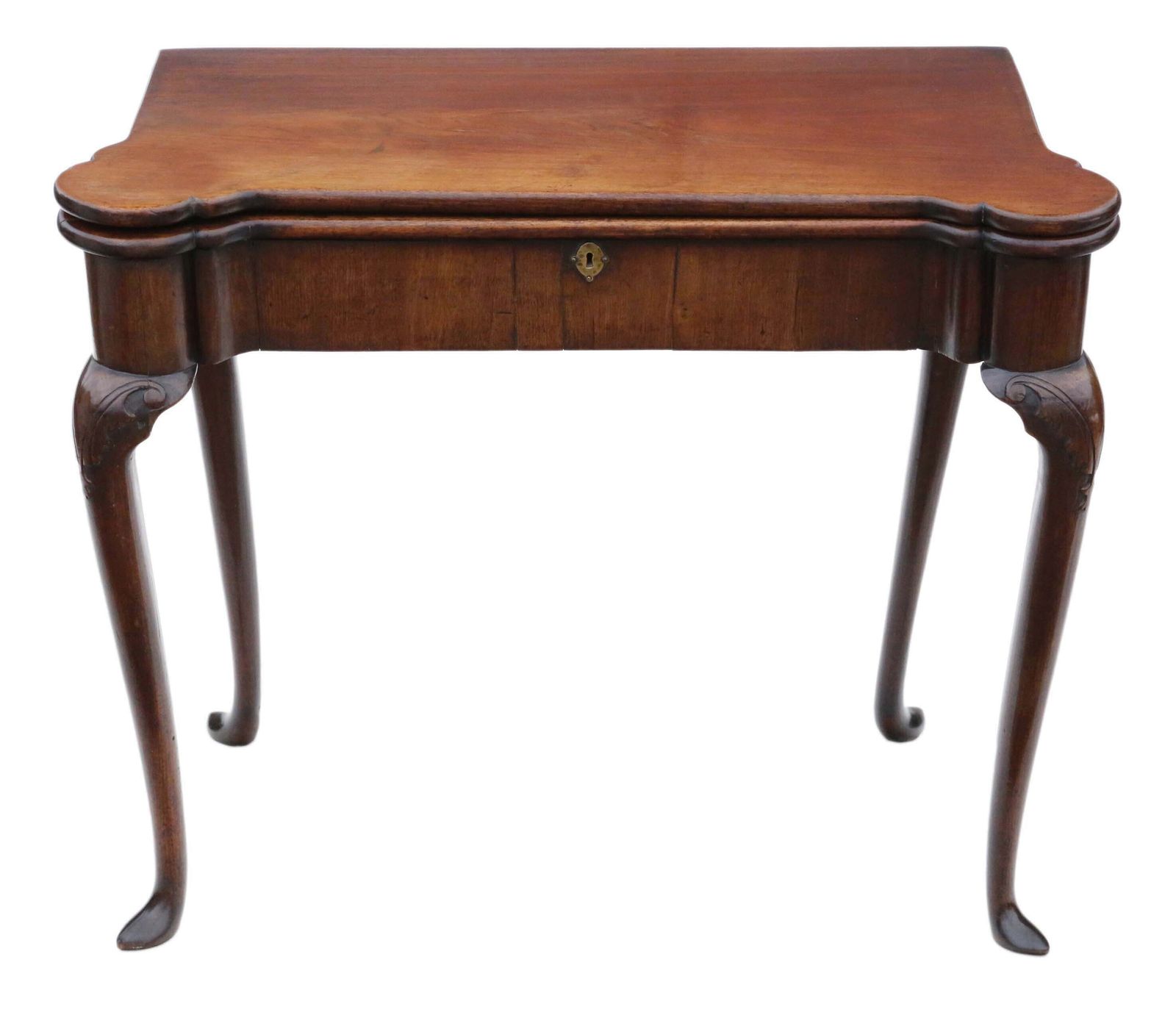 Antique Georgian George II Mahogany Folding Card Or Tea Table   C1750 Quality Furniture