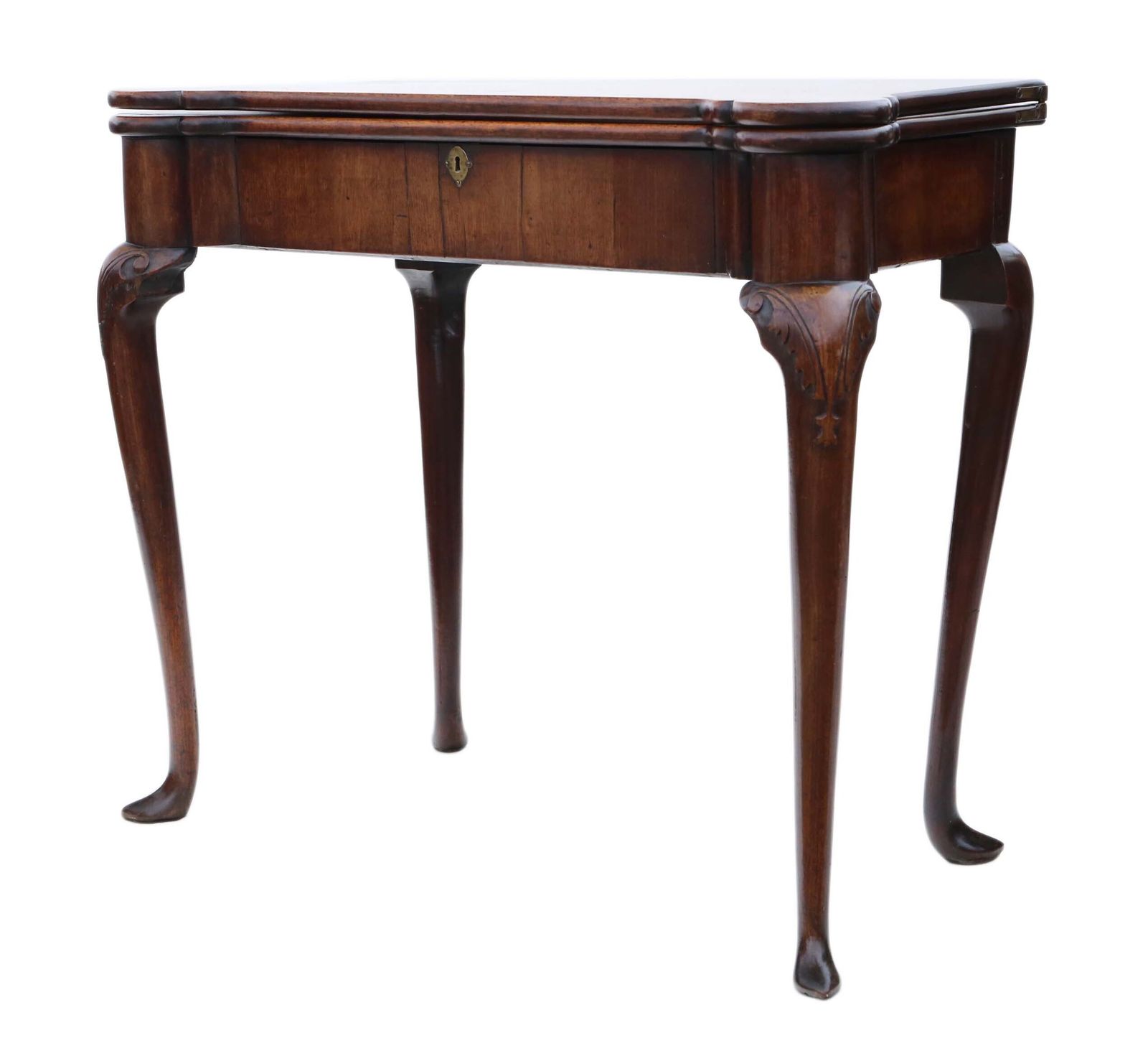 Antique Georgian George II Mahogany Folding Card Or Tea Table   C1750 Quality Furniture photo for sale
