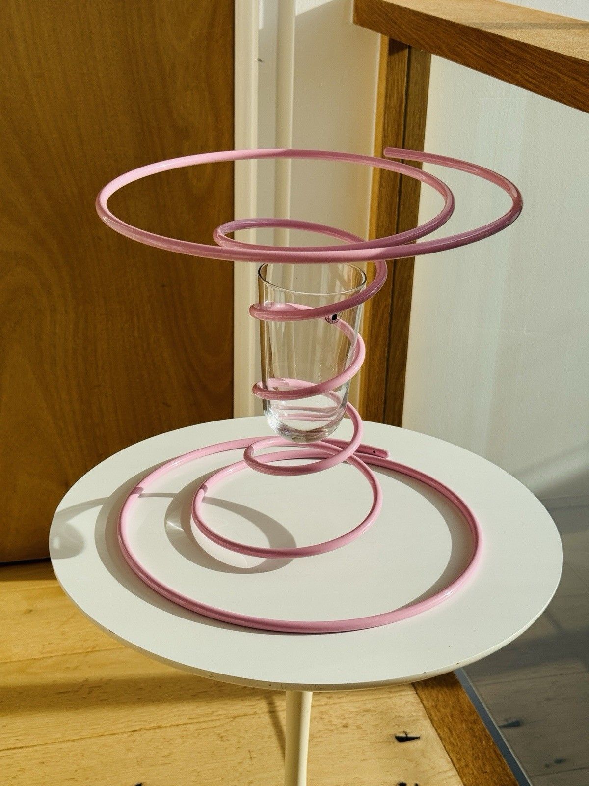 Home Decor Gustaf Westman X Ikea Vinterfint Pink Spiral Vase, Sold Out, Hard To Find photo