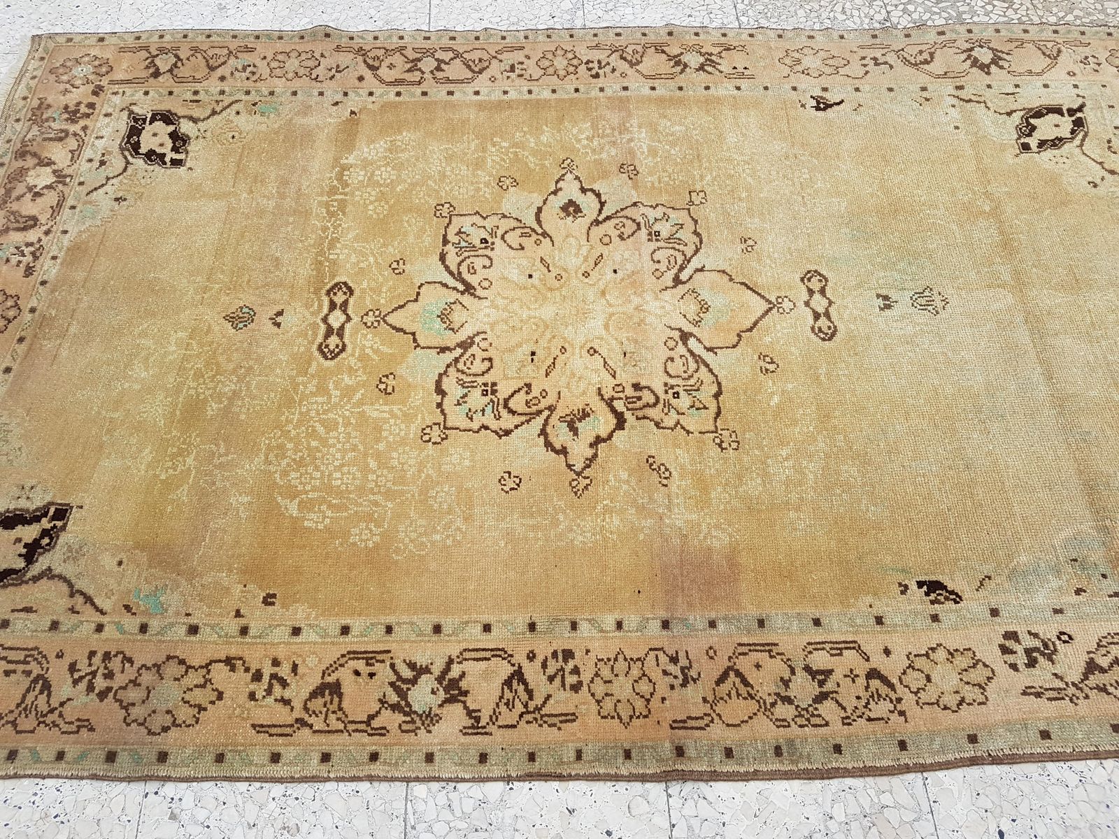 photo furniture Faded Turkish Karapinar Rug 52'' X 86''