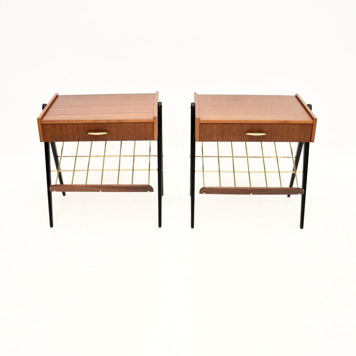 Pair Of Swedish Vintage Teak Bedside Tables photo furniture
