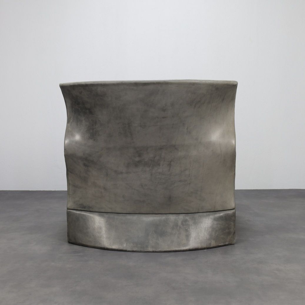 Vela Alta Leather Lounge Chair And Ottoman By Giovanni Offredi For Saporiti, Italy, 1970s photo Furniture