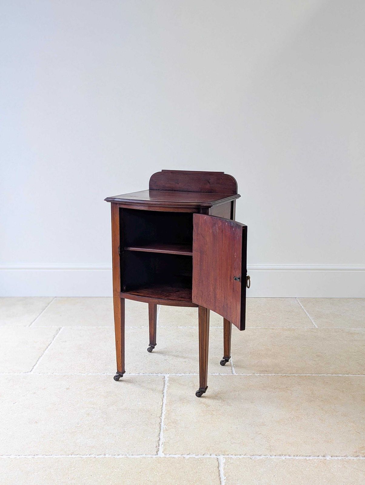 Antique Late Victorian Mahogany Bedside Cabinet C.1890 photo Furniture