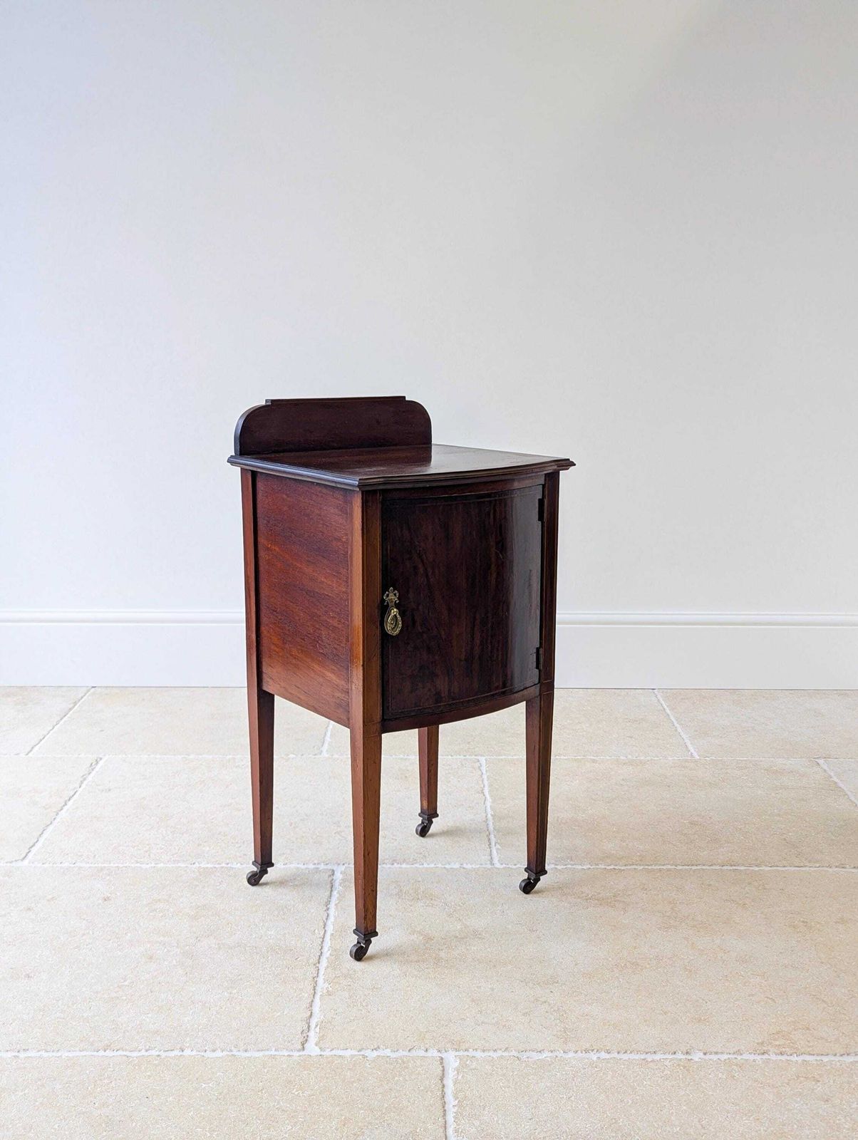 385.0 Antique Late Victorian Mahogany Bedside Cabinet C.1890 photo