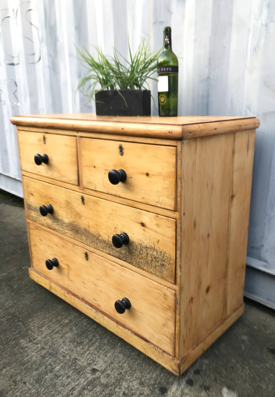 Charming Victorian 19th Century Farmhouse Pine " Over 2 Chest Of Draws photo for sale