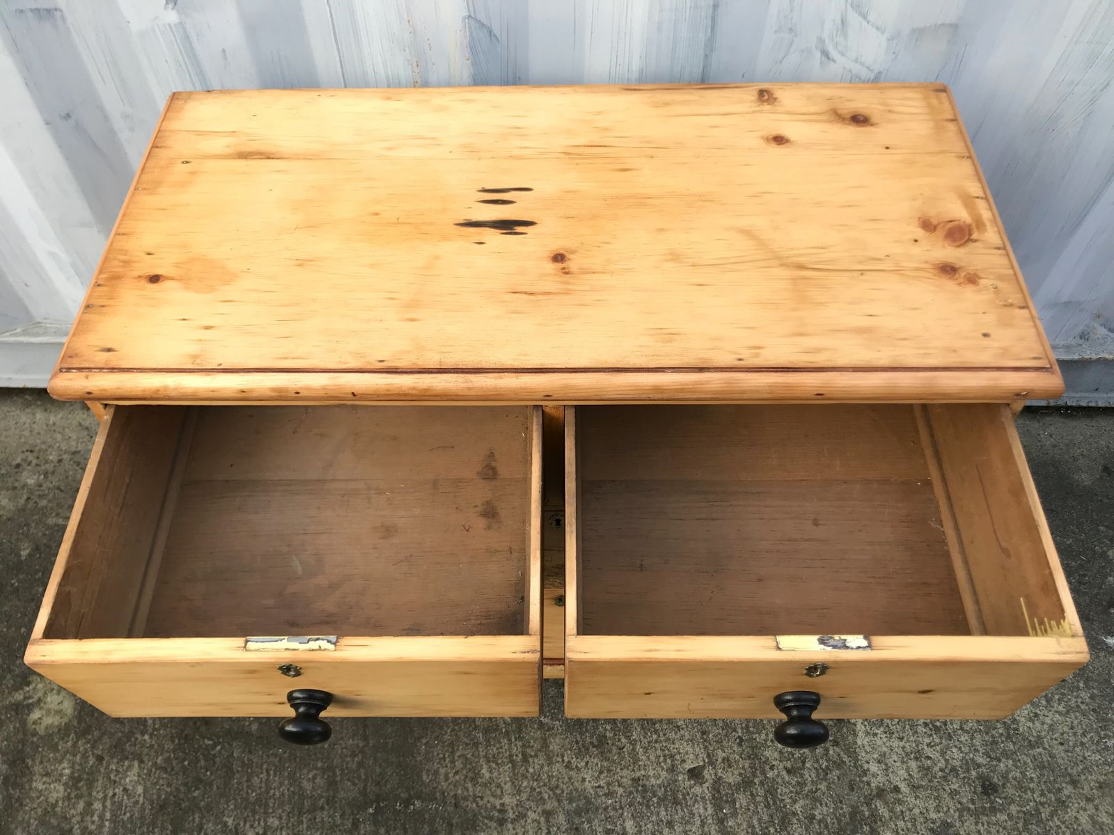 photo for sale Charming Victorian 19th Century Farmhouse Pine " Over 2 Chest Of Draws