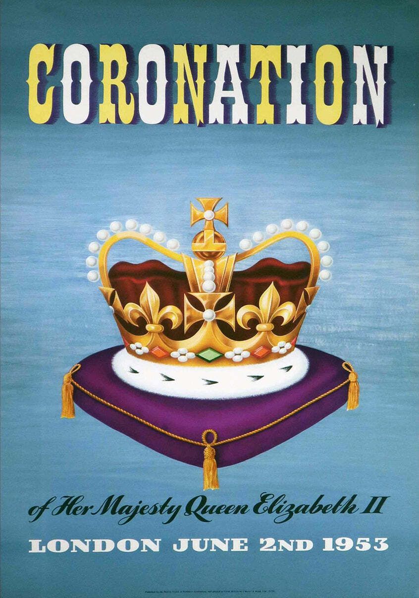 Coronation Of Queen Elizabeth II , " Original Vintage Poster"