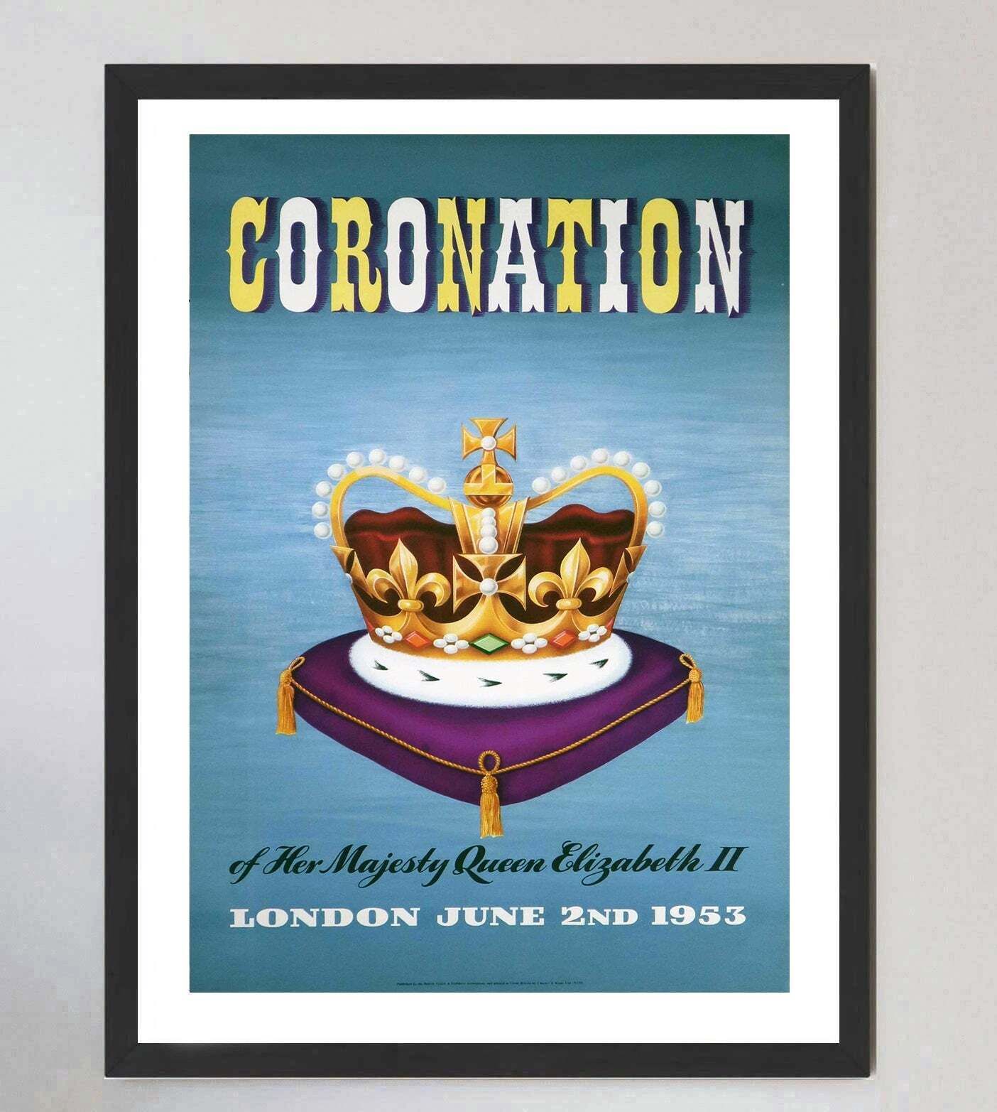 Coronation Of Queen Elizabeth II , " Original Vintage Poster" photo furniture