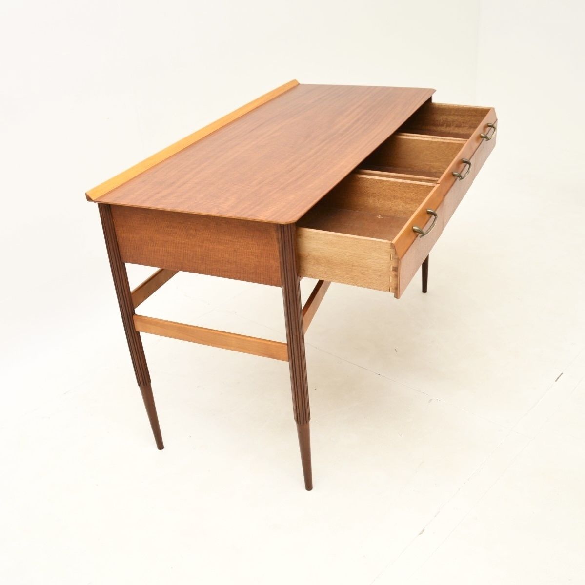 Vintage French Satin Wood Desk / Console Table photo 969.0