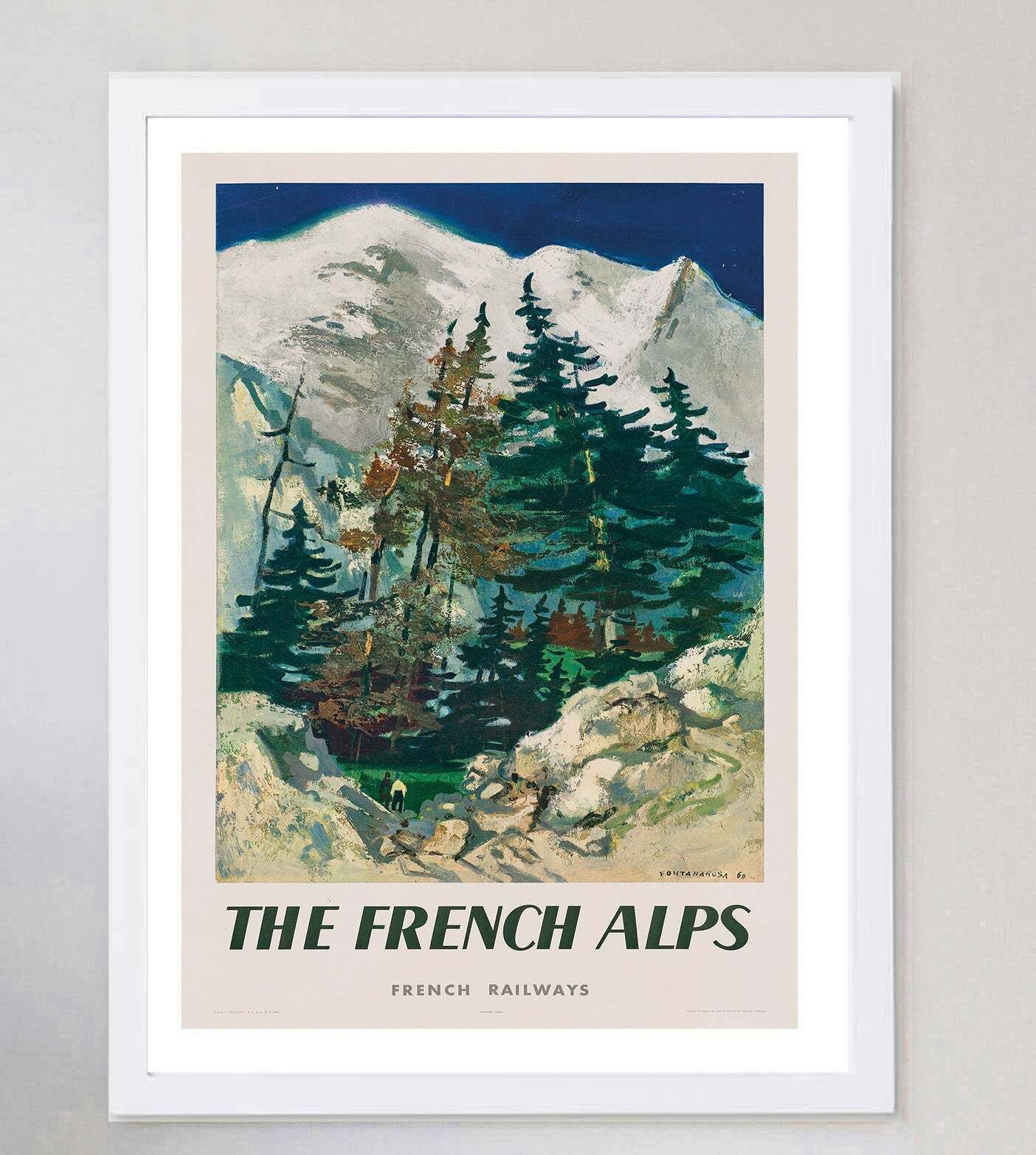 The French Alps, 1960s, Vintage Original Vintage Poster photo for sale