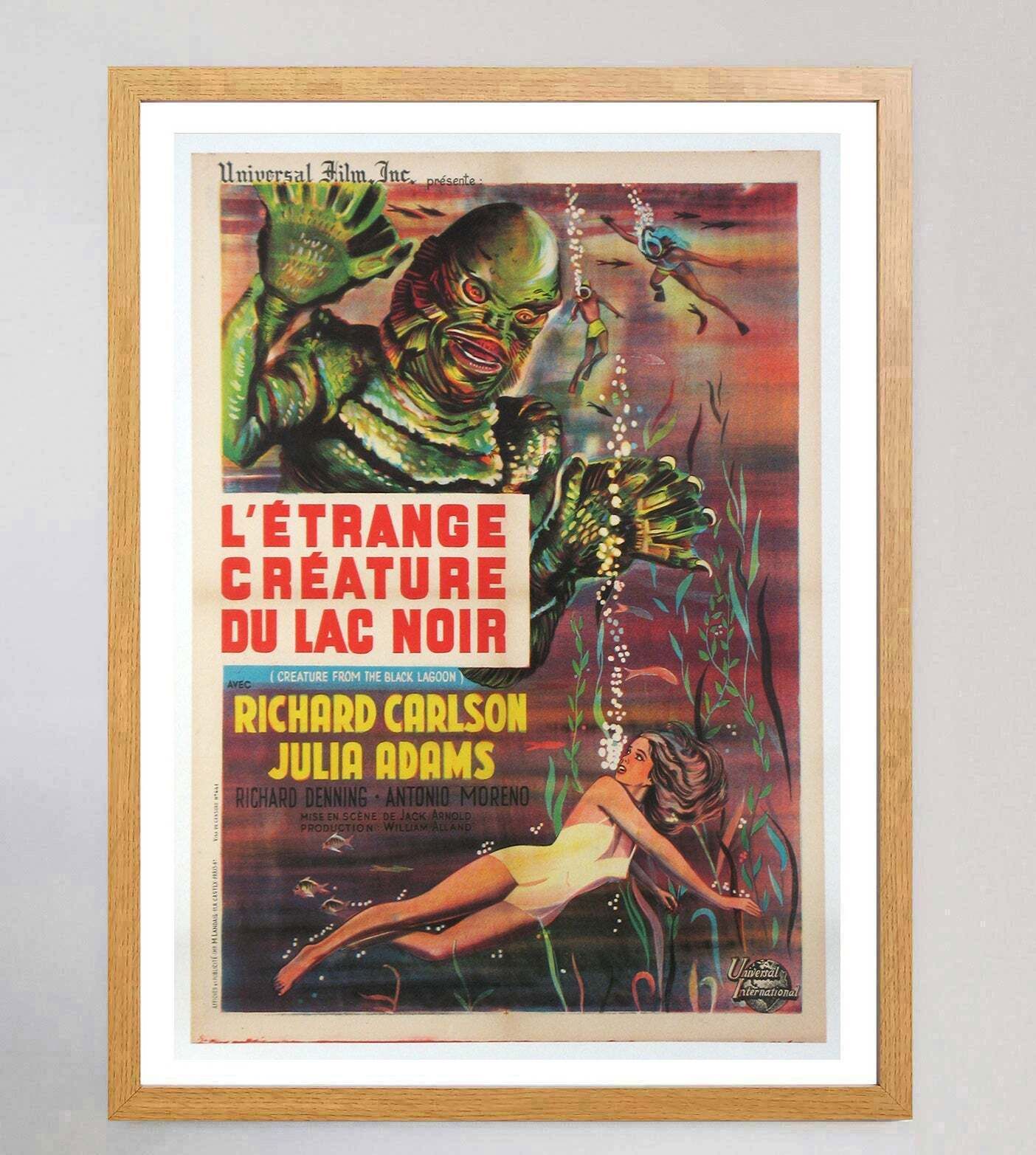 Creature From The Black Lagoon (French) Original Vintage Poster photo Art