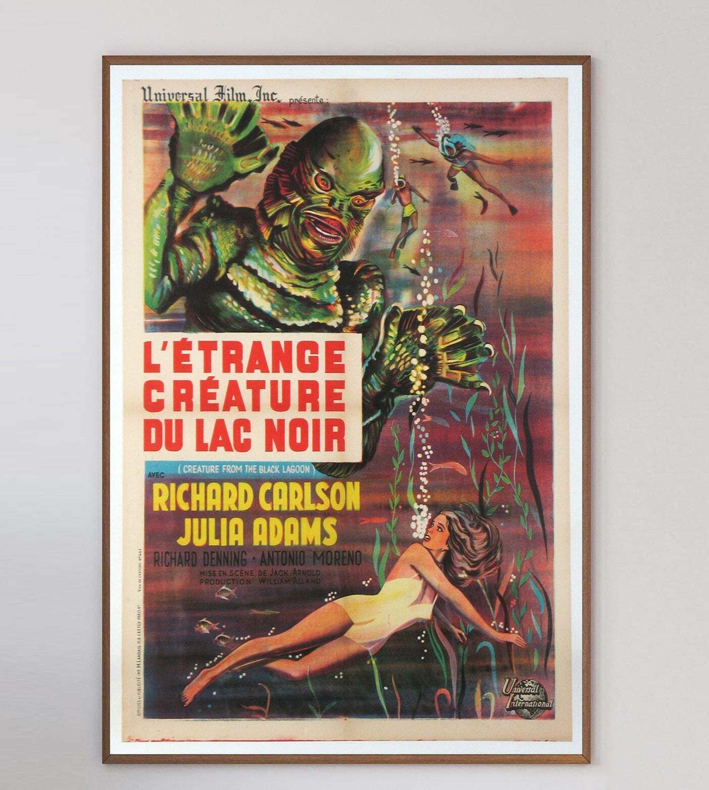 Creature From The Black Lagoon (French) Original Vintage Poster photo 1759.0