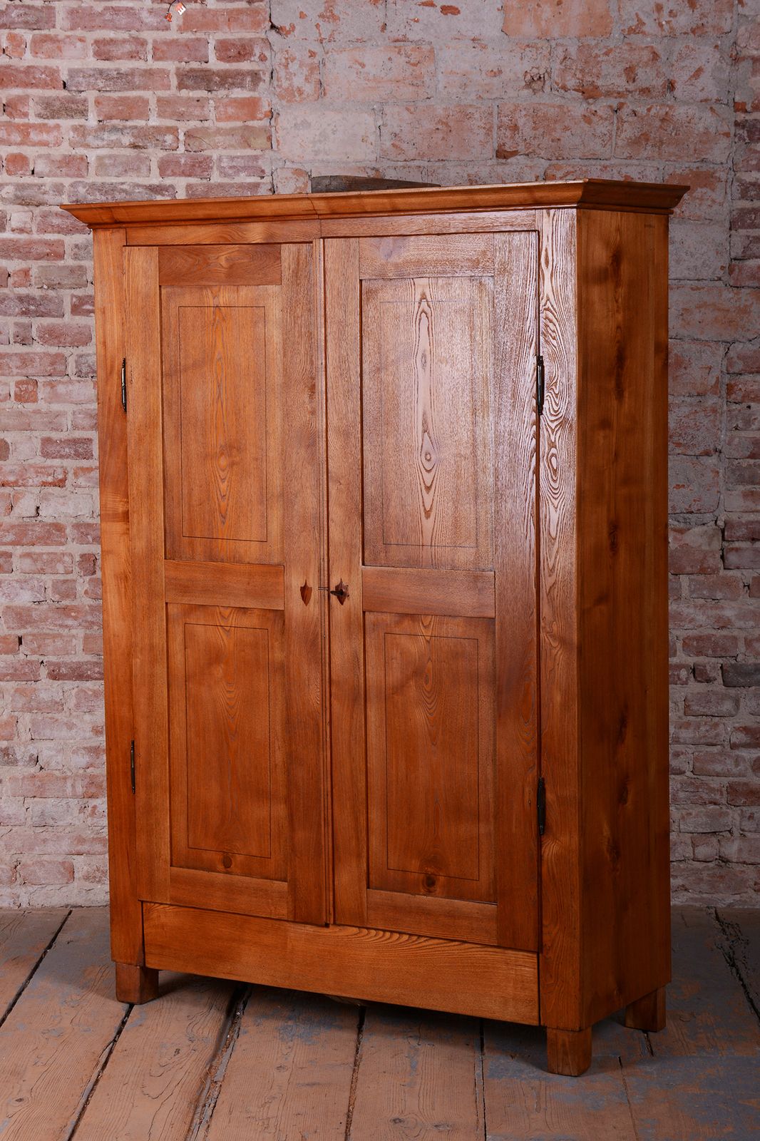 Restored Neoclassical Wardrobe, Ash, Revived Polish, Czech, 1820s photo Furniture