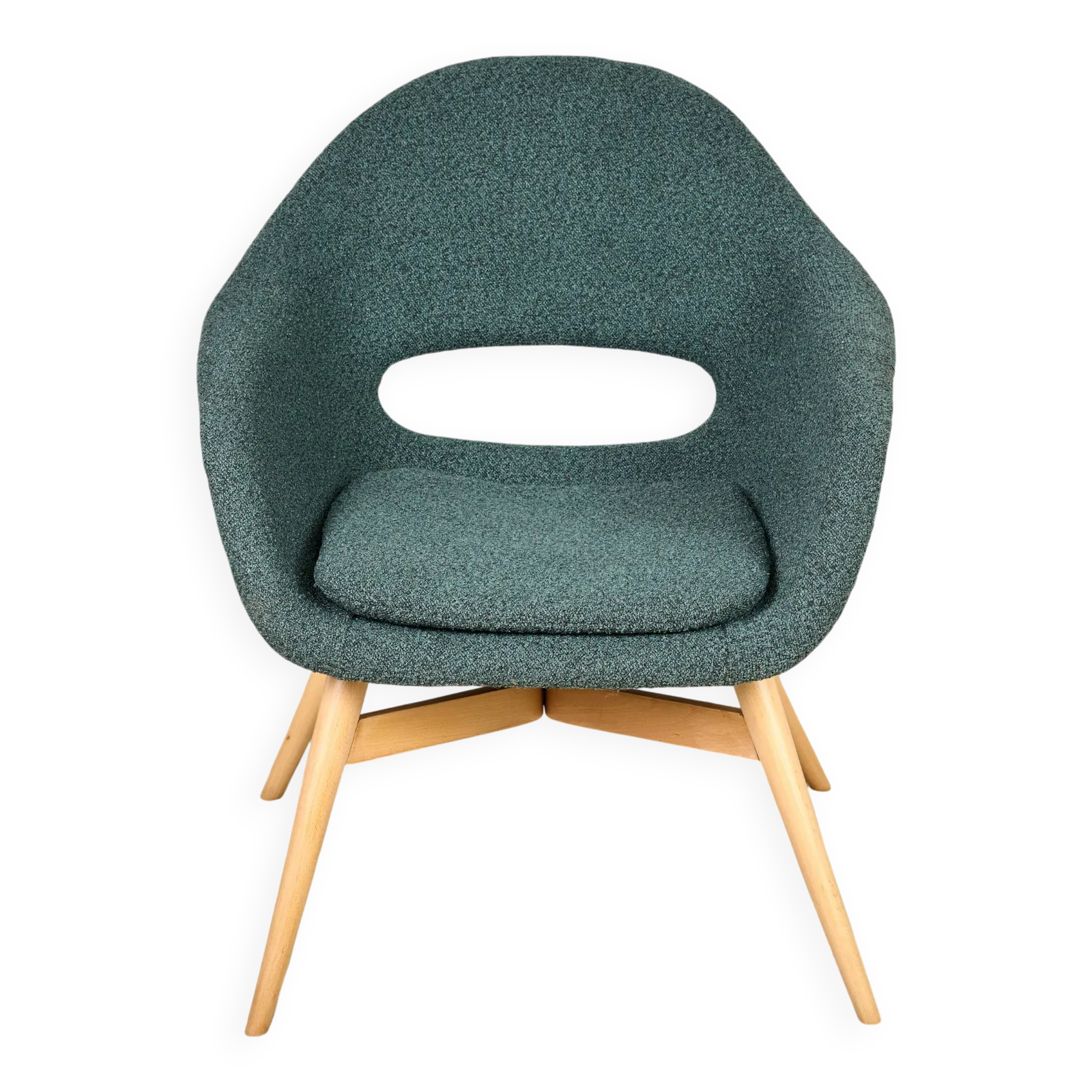 Shell Lounge Chair By Miroslav Navratil, 1960s, Czechoslovakia