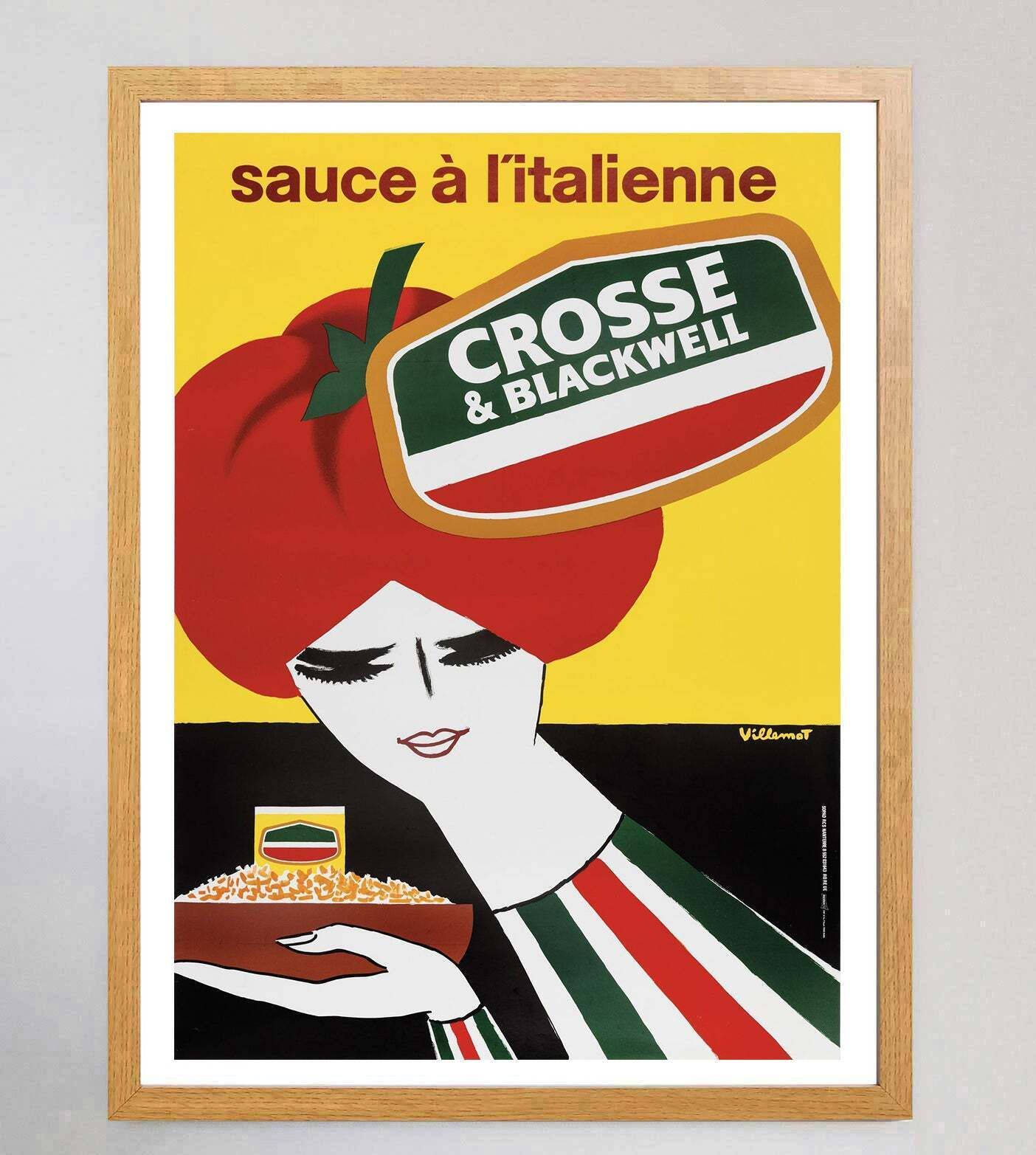 Crosse & Blackwell Italian Sauce   Villemot Original Vintage Poster photo Art