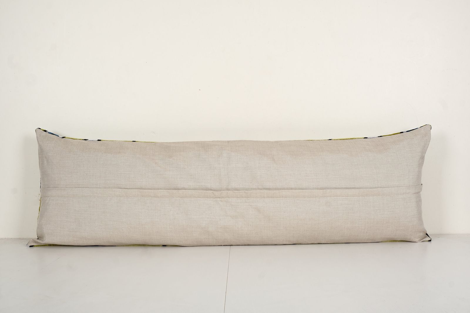 Ikat Eye Lumbar Pillow Cover – Yellow Silk Velvet, Handloomed photo furniture