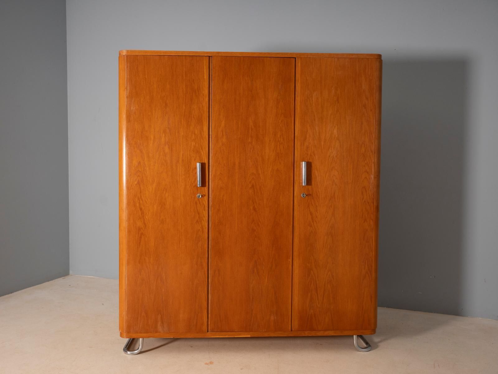 Wardrobe Cabinet, Vichr & Spol., 1930s, Czechoslovakia photo vintage
