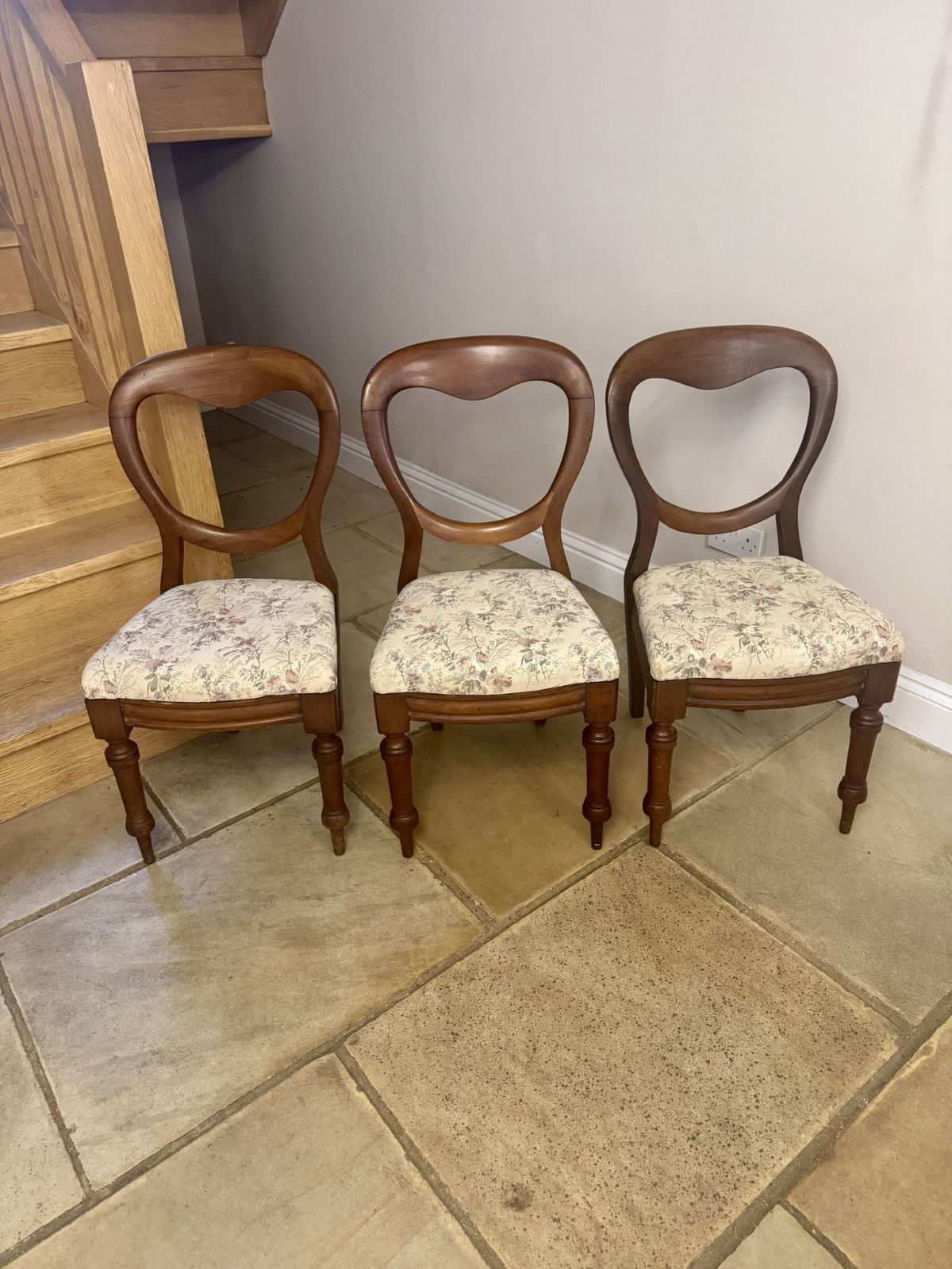 Fine Quality Set Of Six Antique Mahogany Balloon Back Dining Chairs photo furniture